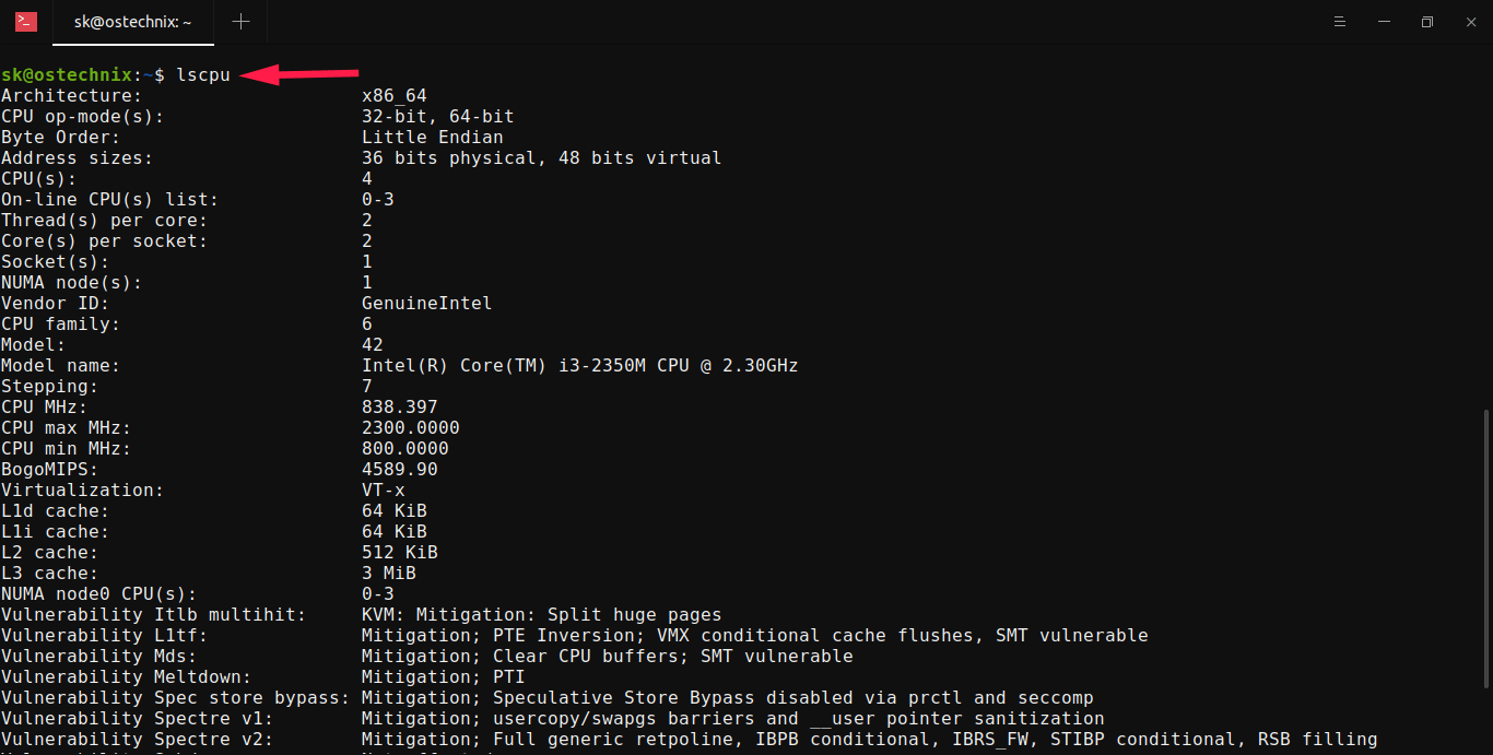 How To Check Or Find CPU Information In Linux OSTechNix