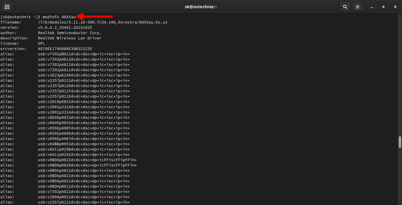 Display Linux Kernel Module Information With Modinfo Command OSTechNix