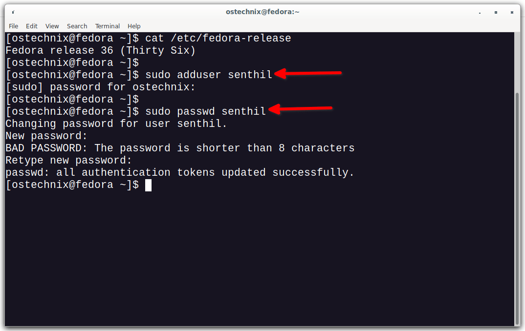 Add, Delete And Grant Sudo Privileges To Users In Fedora 36 OSTechNix