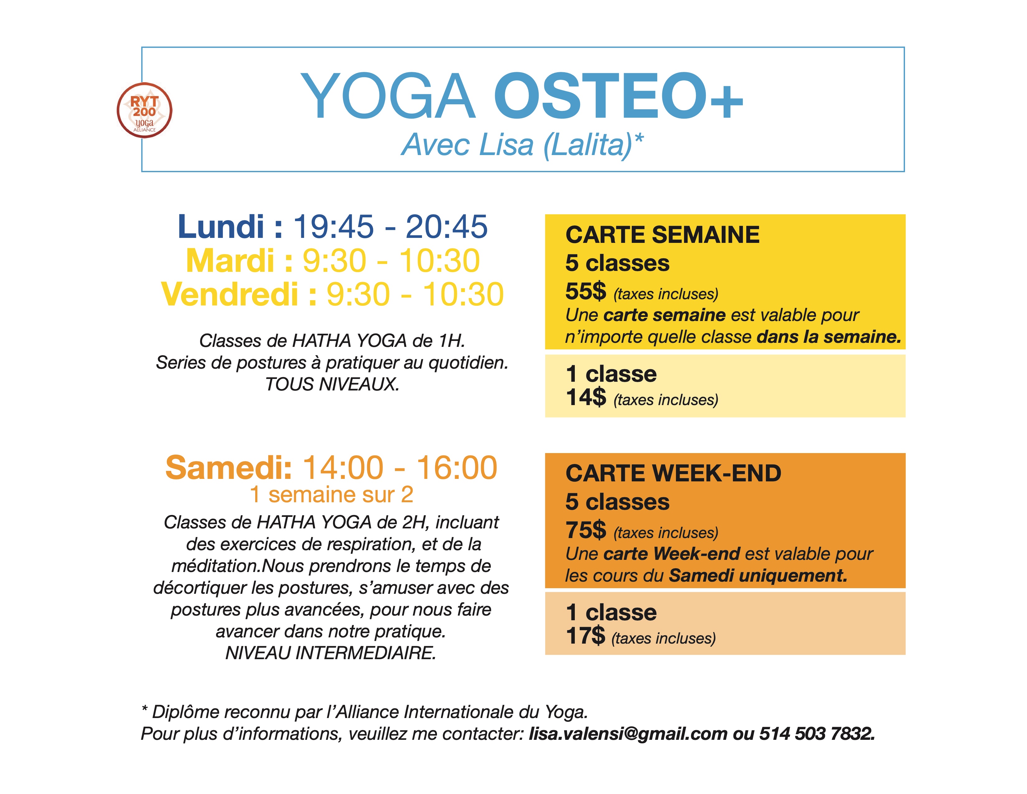 yoga montreal Ostéoplus