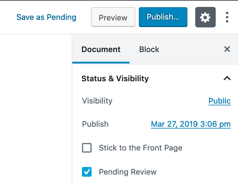 How to Use the Pending Review Status in WordPress OSTraining