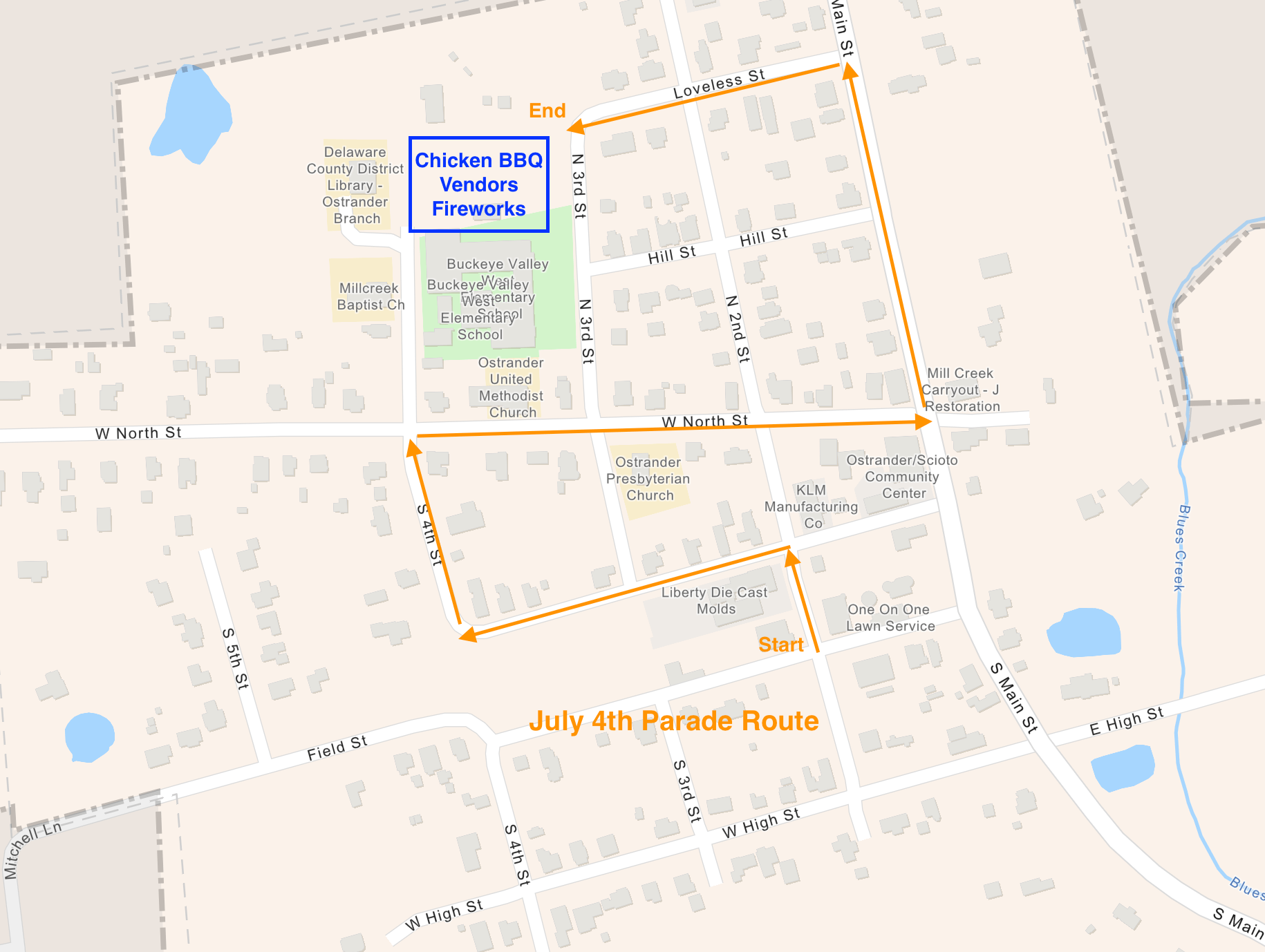 July 4th Parade Route and Activity Locations Official site for