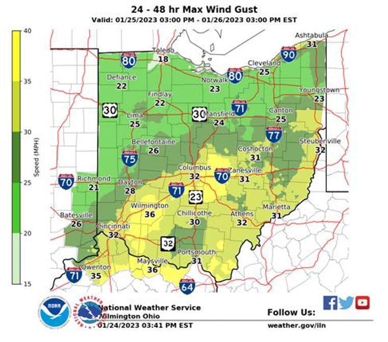 Winter Weather Advisory 1/24/23 Official site for Ostrander, Ohio