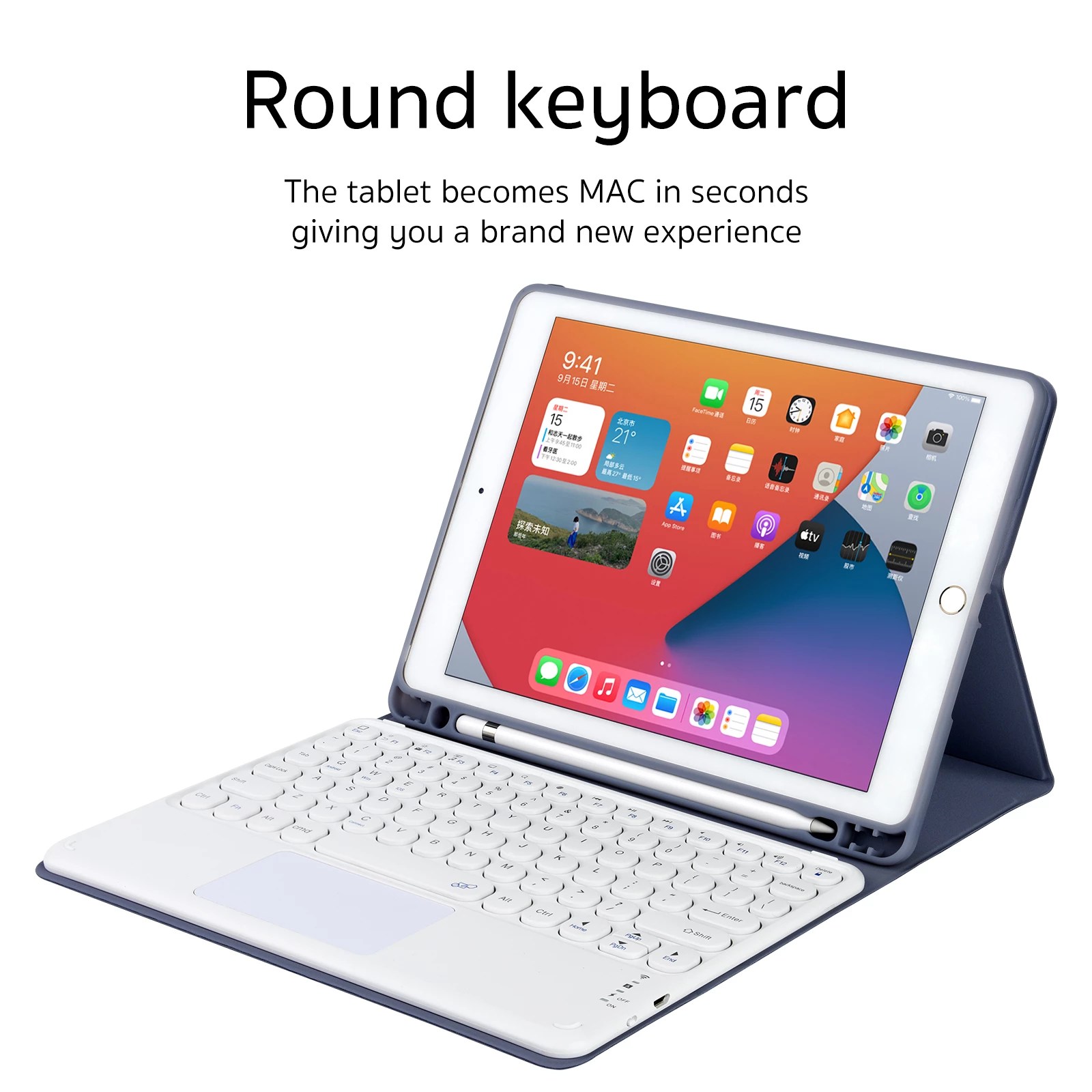 Coteetci Portable Bluetooth Smart Keyboard with TouchPad OTC.LK