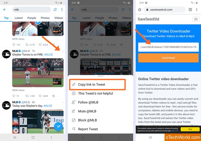 How To Save Videos From Twitter oTechWorld