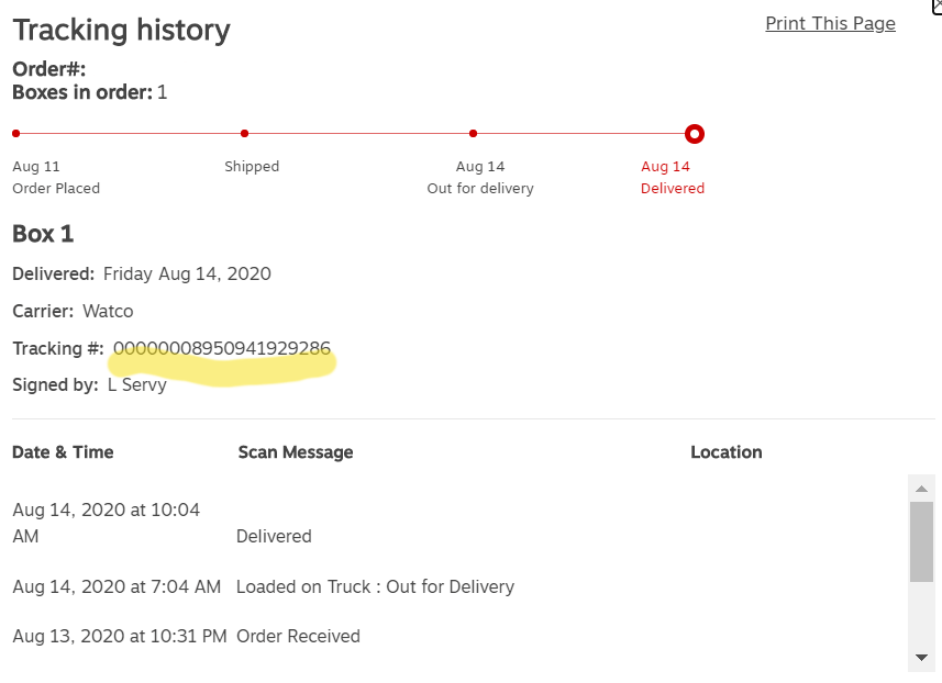 How do I check order status & tracking for products ordered from