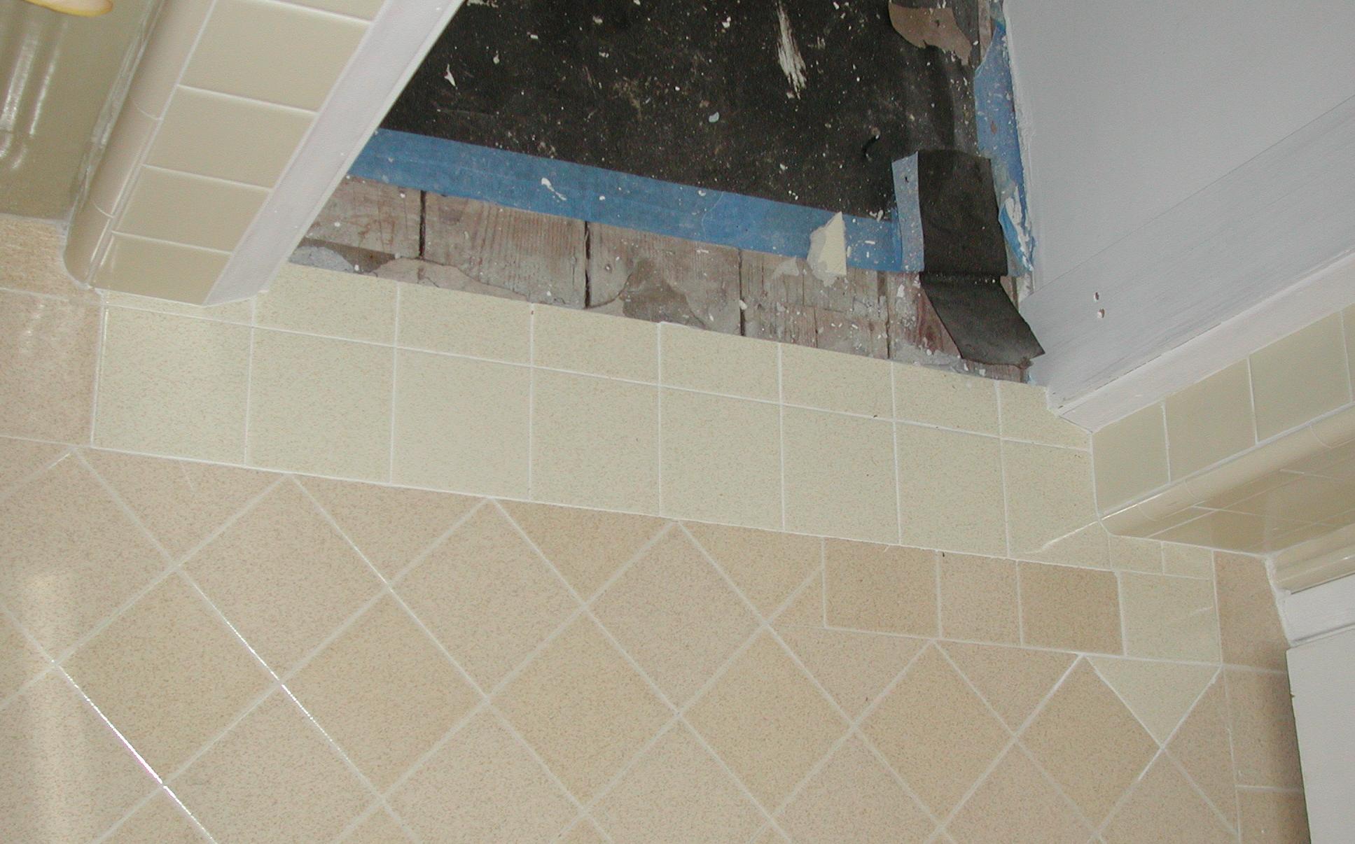 05/03 Tile patch in the bathroom