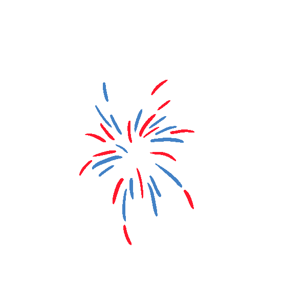 Салют на прозрачном фоне для фотошопа гиф