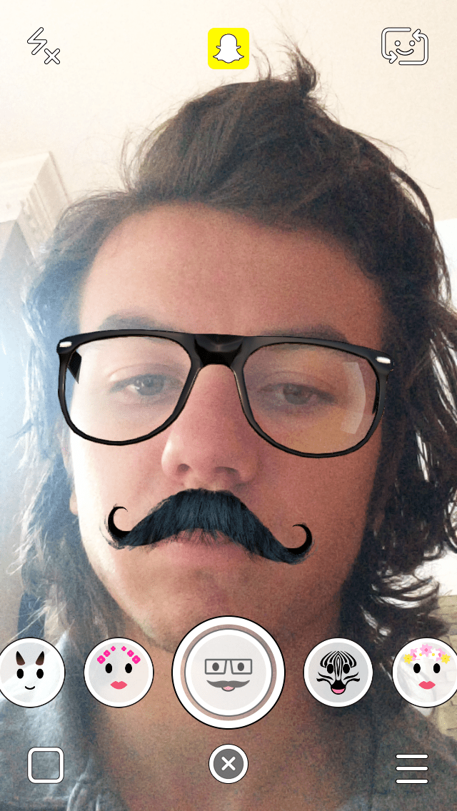 Snapchat Lenses Hipster Glasses With Mustache Snapchat Lens OTLSM