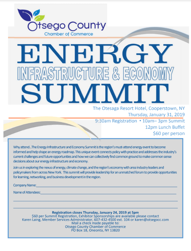 Otsego County Chamber Energy Infrastructure & Economy Summit
