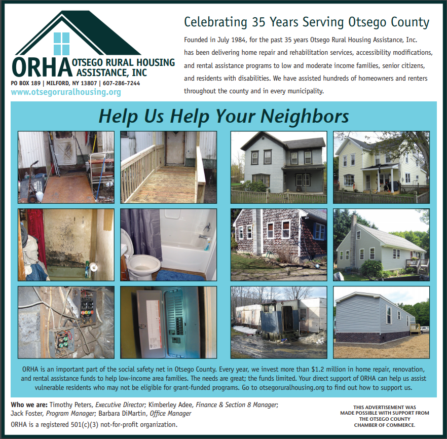 Celebrating ORHA’s 35th Anniversary ORHA Otsego Rural Housing Assistance