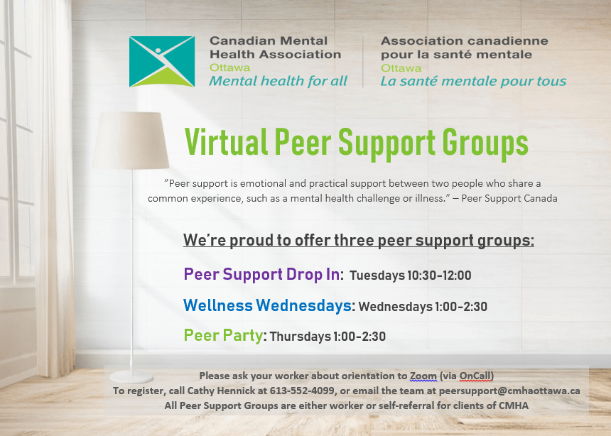 peer groups flyer updated CMHA Ottawa