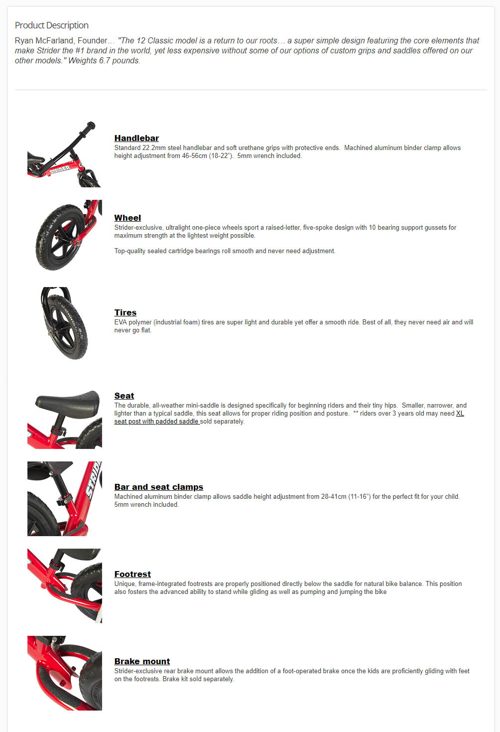 Ottawa Balance Bikes Toddler No Pedal Run Bikes Strider PREbike