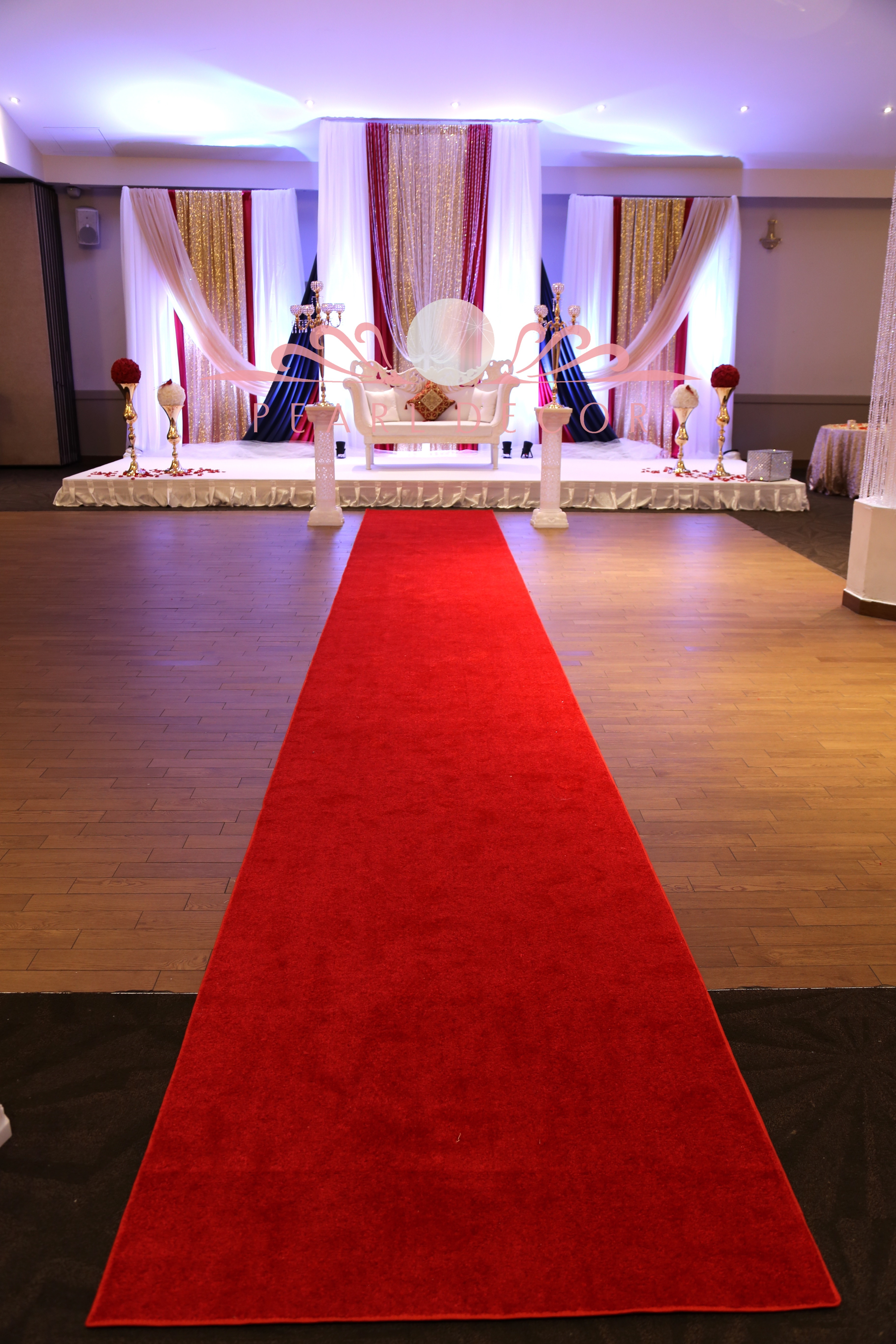 Red Aisle Runner Pearl Decor Ottawa