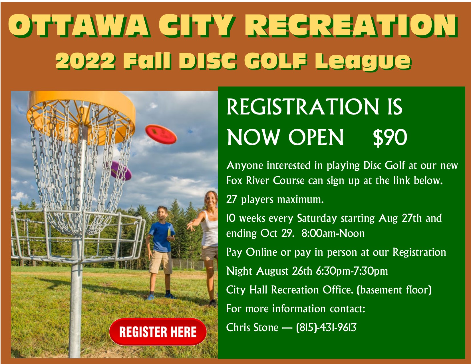 Disc Golf City of Ottawa Recreation