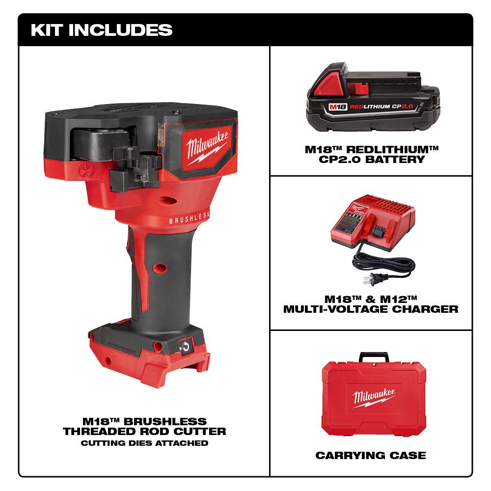 M18 BRUSHLESS THREADED ROD CUTTER KIT Milwaukee Tools Preston Hardware
