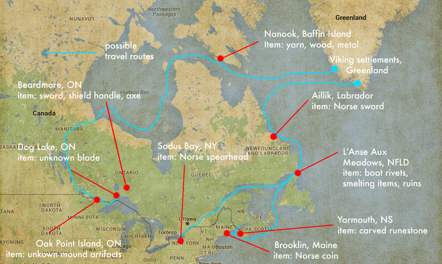 Vikings In Canada Map