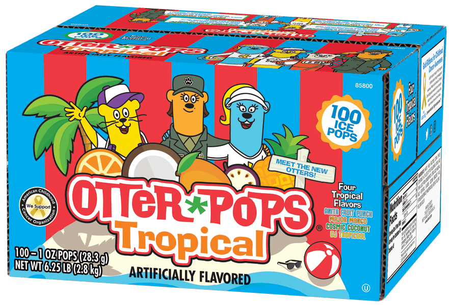 Ice Pops in Tropical Flavors 80 ct/ 1 oz. Otter Pops