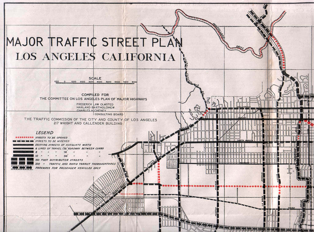 Los Angeles Past The 1924 Olmsted "Major Traffic Street Plan"