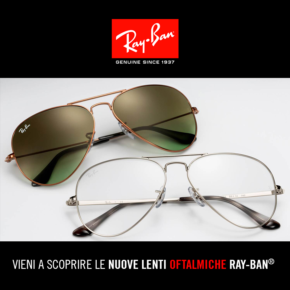 Occhiali da sole RayBan con lenti da vista originali RayBan! Ottica