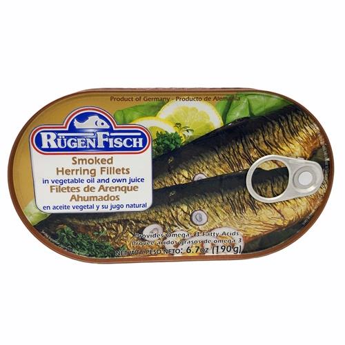 Herring Fillets Smoked in Vegetable Oil (Rugen) 190g