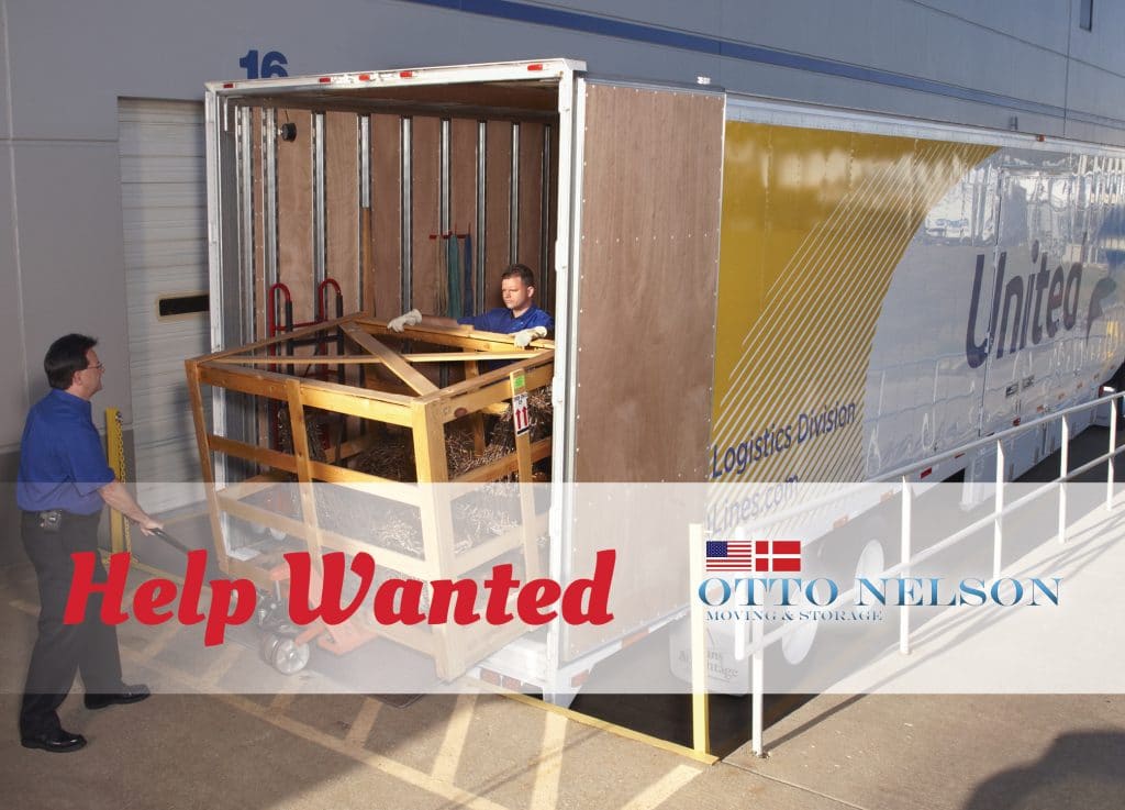 We're Hiring! Otto Nelson Moving & Storage