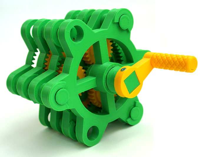 3DPrintable MultiStage Gear Mechanism