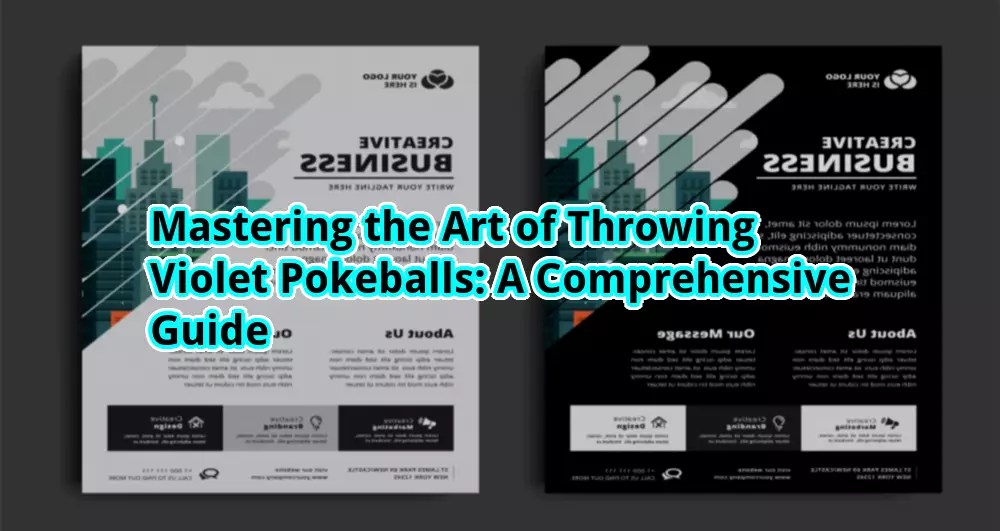 Mastering the Art of Throwing Violet Pokeballs A Comprehensive Guide