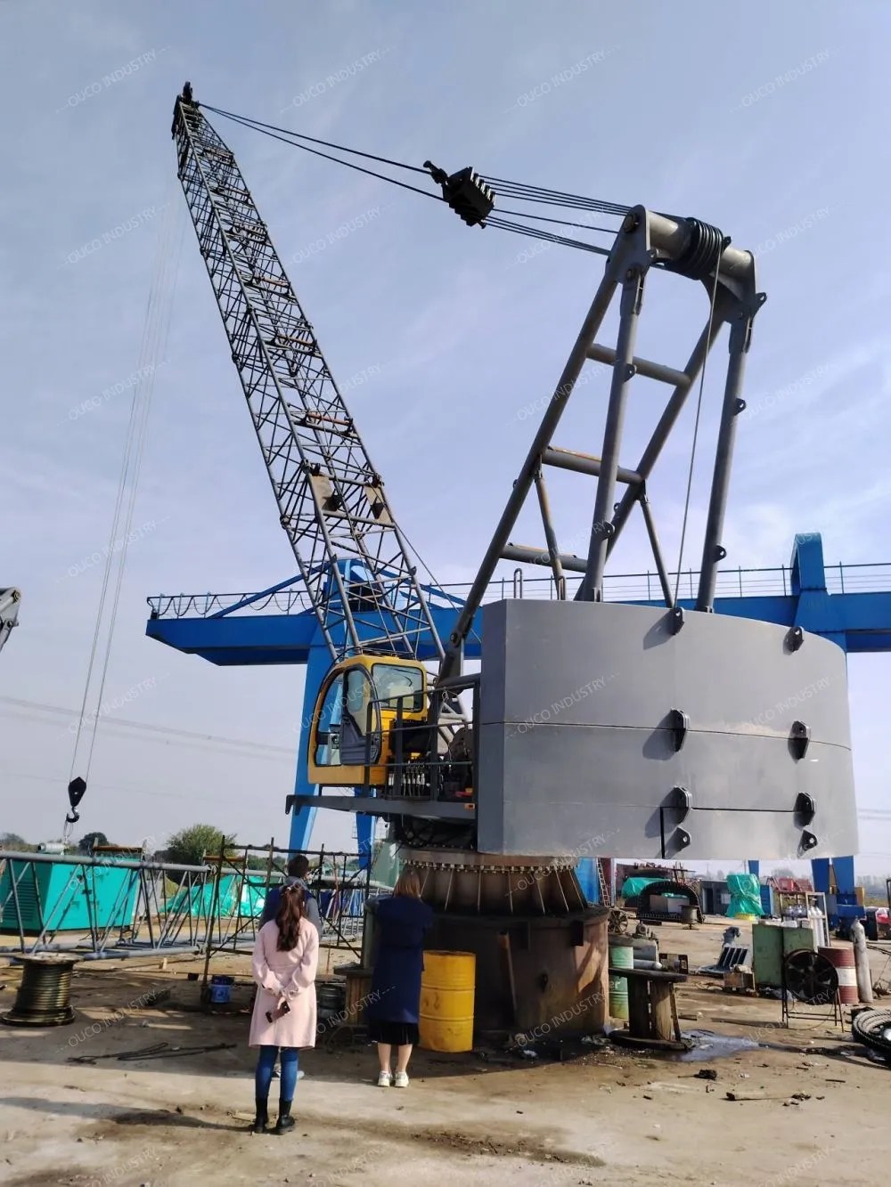 OUCO 3T40M Dock Floating Crane Successfully Passes FAT Test!