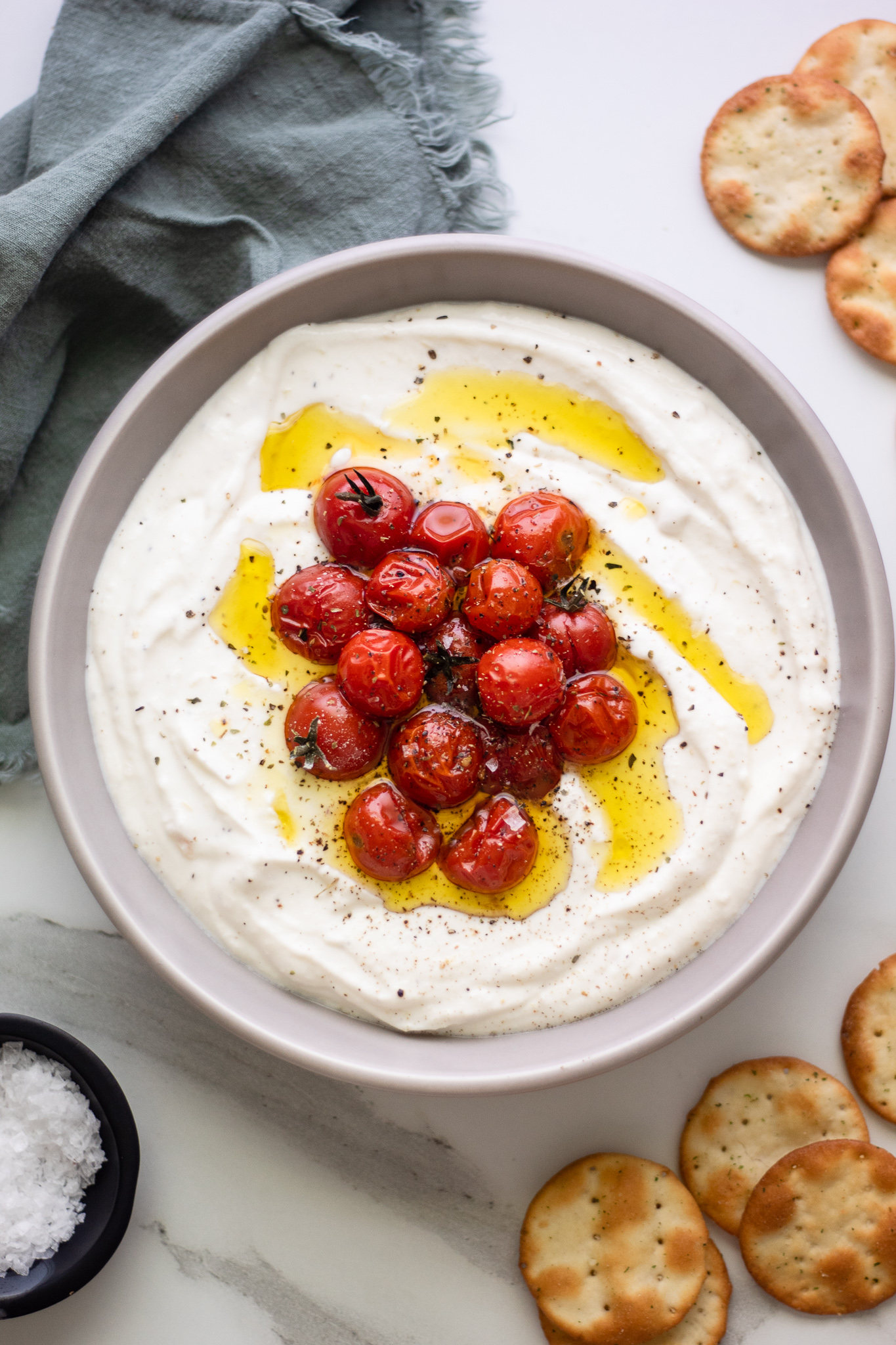 Roasted Garlic Whipped Ricotta Dip Our Balanced Bowl