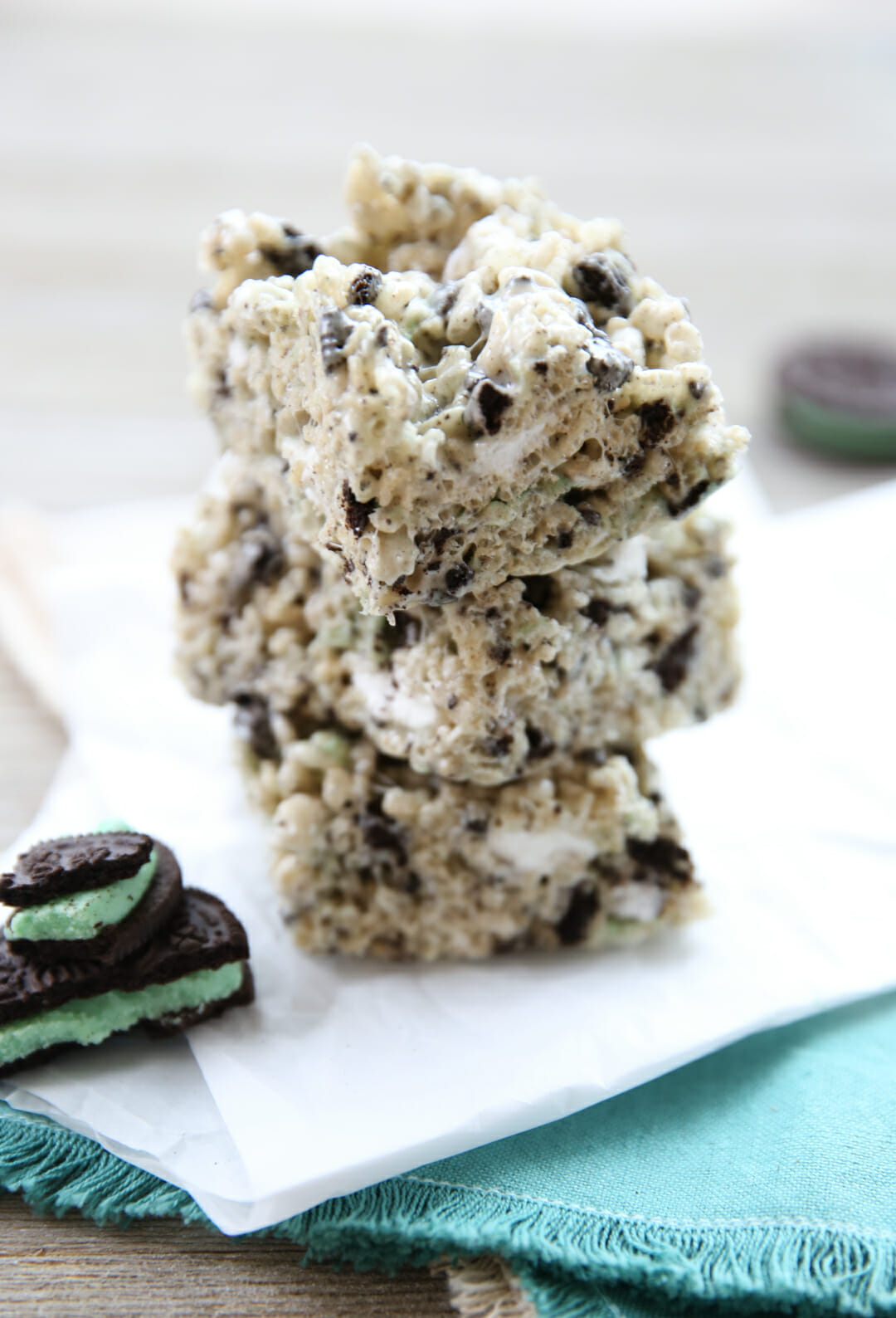 Mint Oreo Rice Krispie Treats Our Best Bites