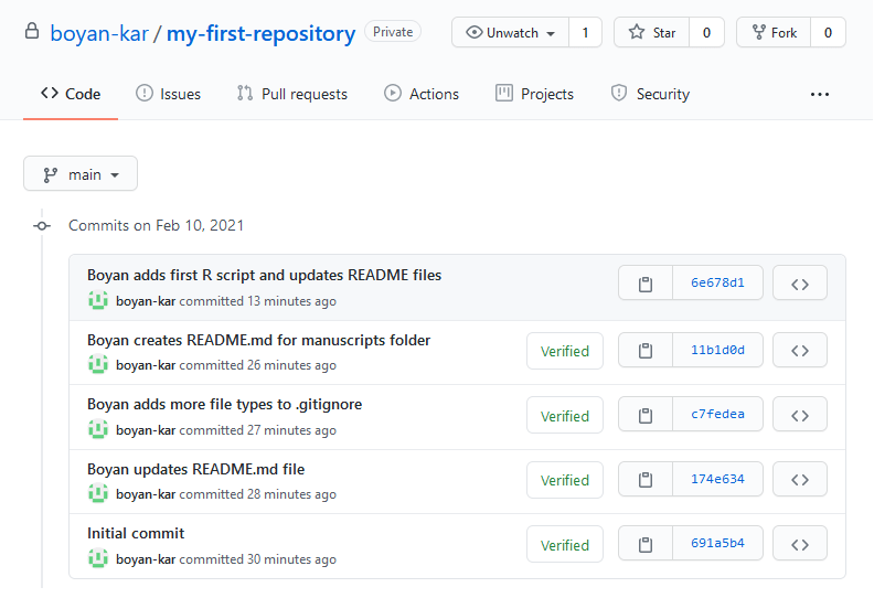 Intro to Github for version control