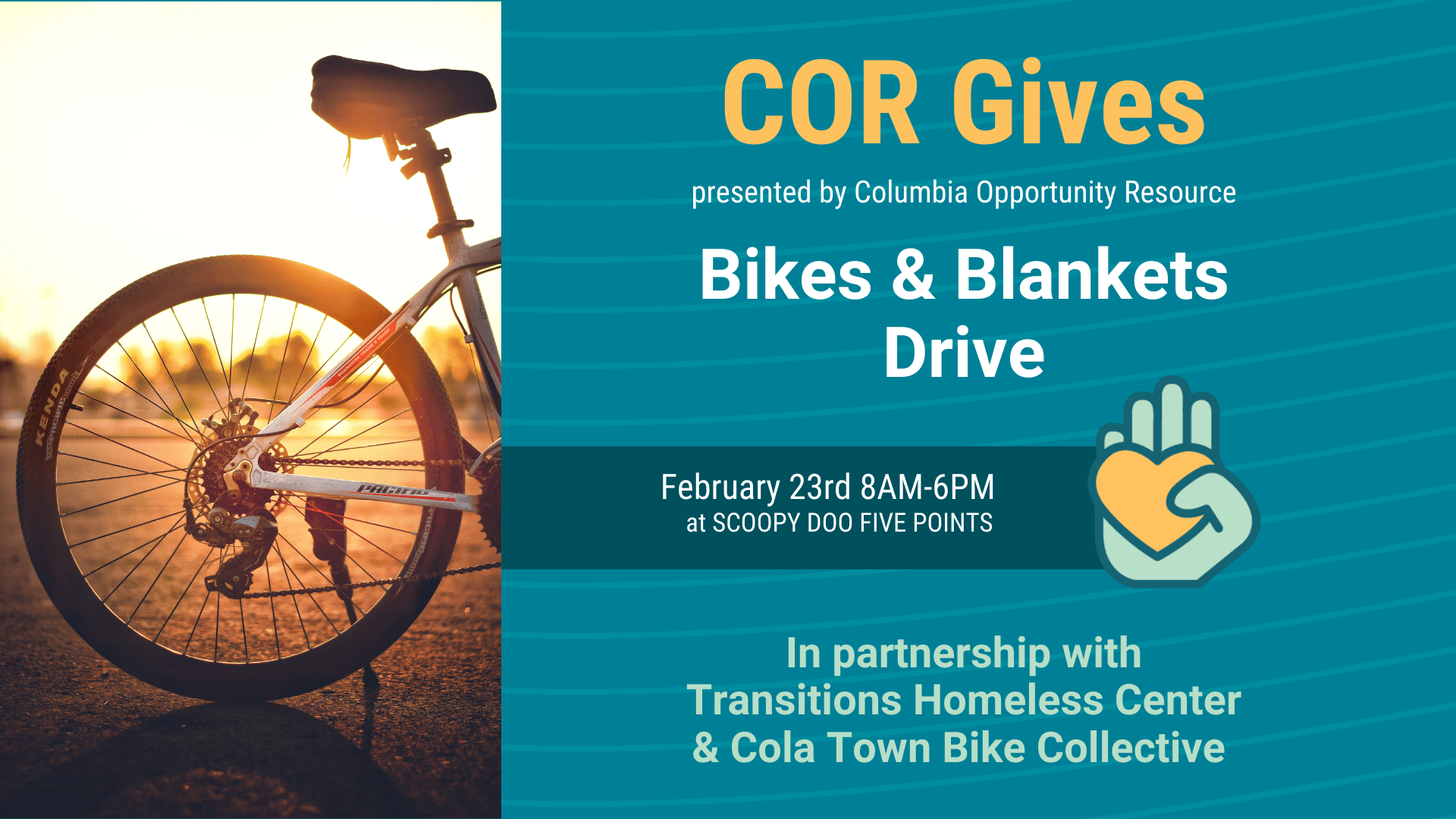 Bikes & Blankets Drive Columbia Opportunity Resource