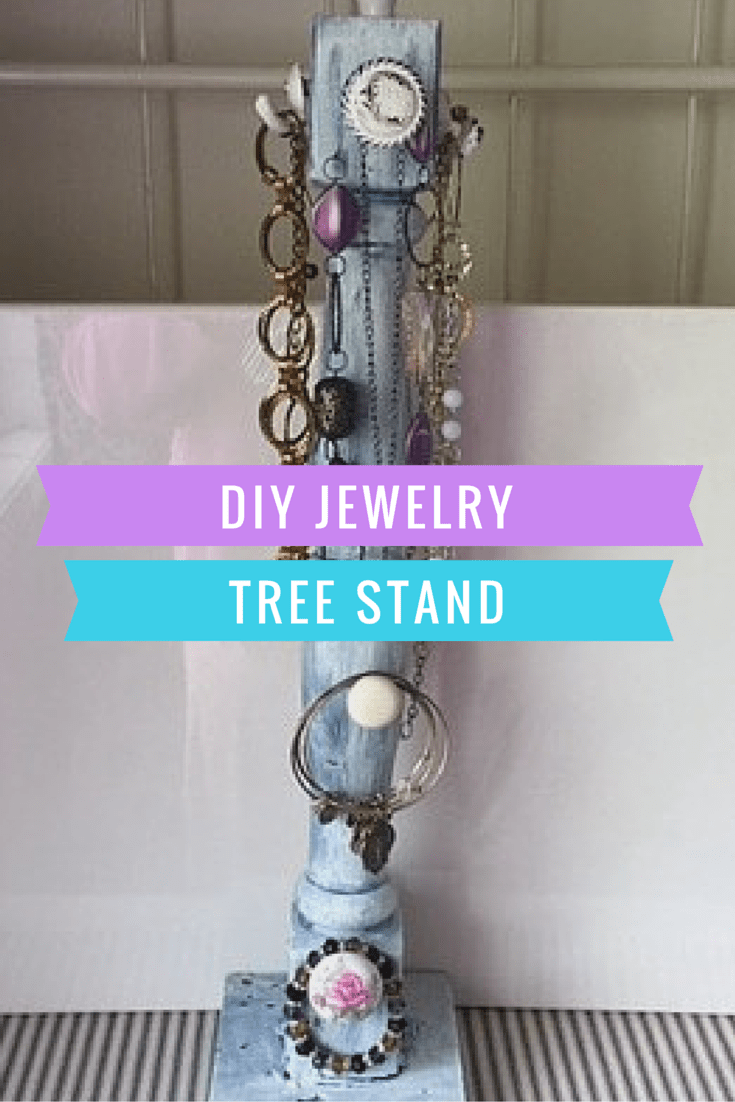 How To Make A DIY Jewelry Tree Stand From A Wood Post