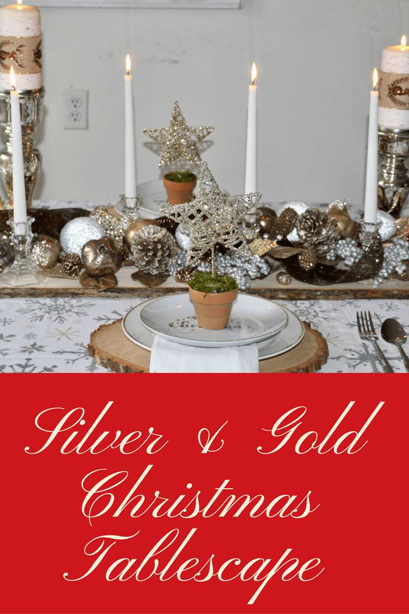 Silver and Gold Christmas Tablescape Our Crafty Mom