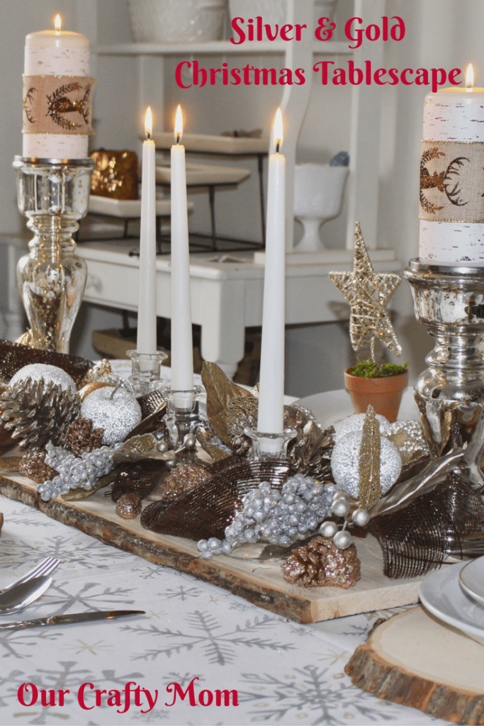 Silver and Gold Christmas Tablescape Our Crafty Mom