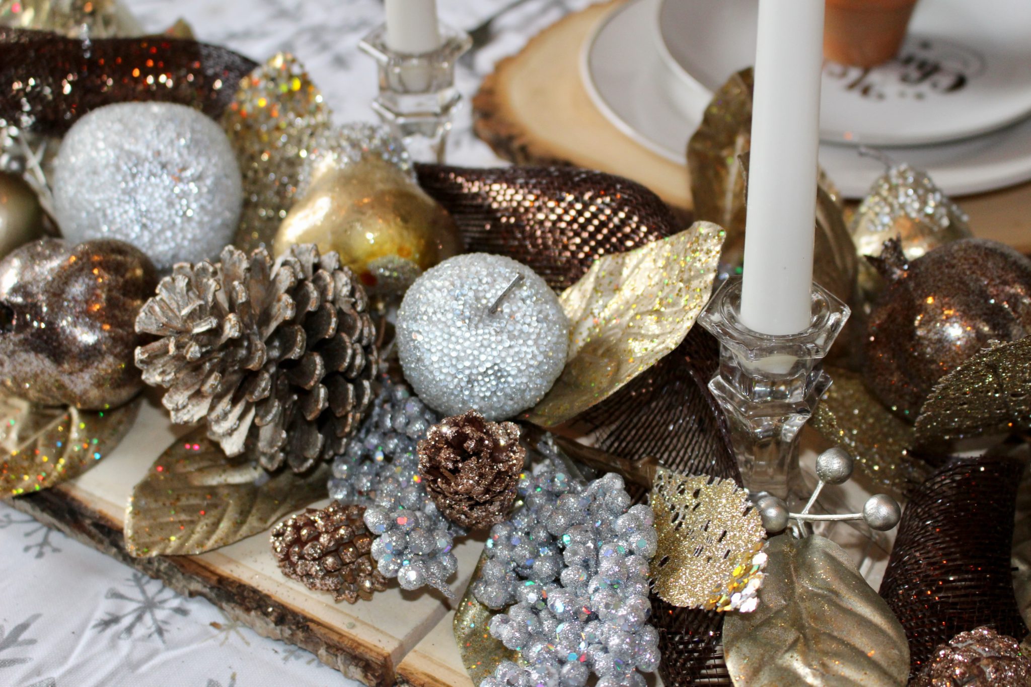 Silver and Gold Christmas Tablescape Our Crafty Mom