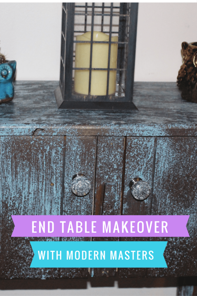 End Table Makeover With Modern Masters Metal Effects Our Crafty Mom