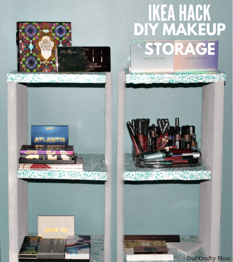 DIY IKEA Shelf Easy Hack For Makeup Storage