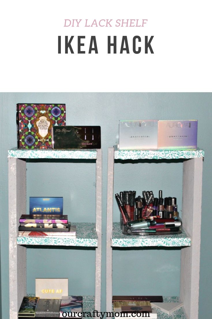 DIY IKEA Shelf Easy Hack For Makeup Storage