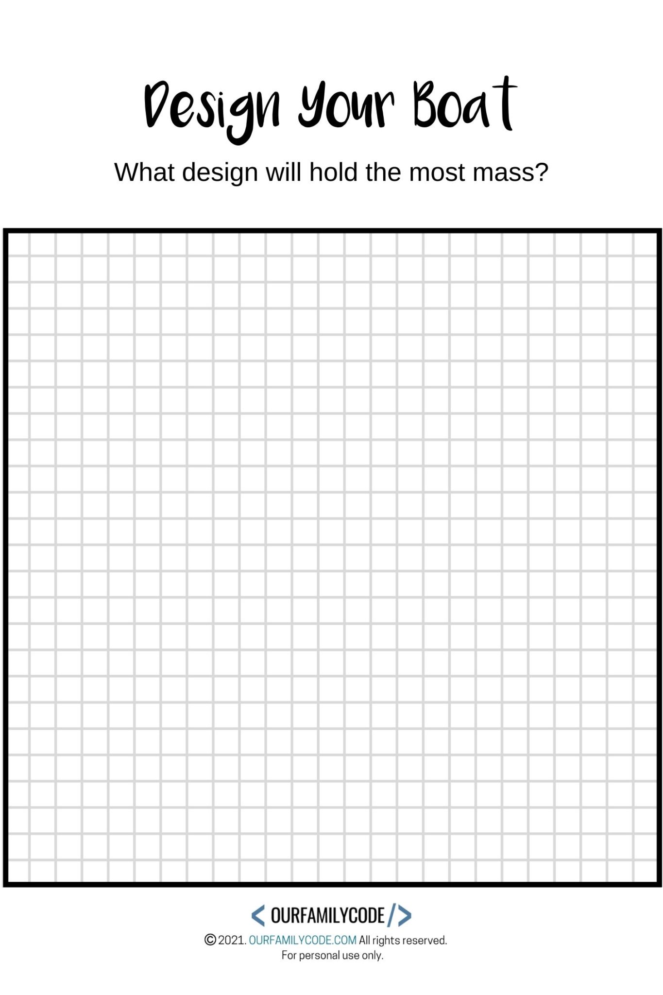 Aluminum Foil Boat Buoyancy STEAM Challenge Our Family Code