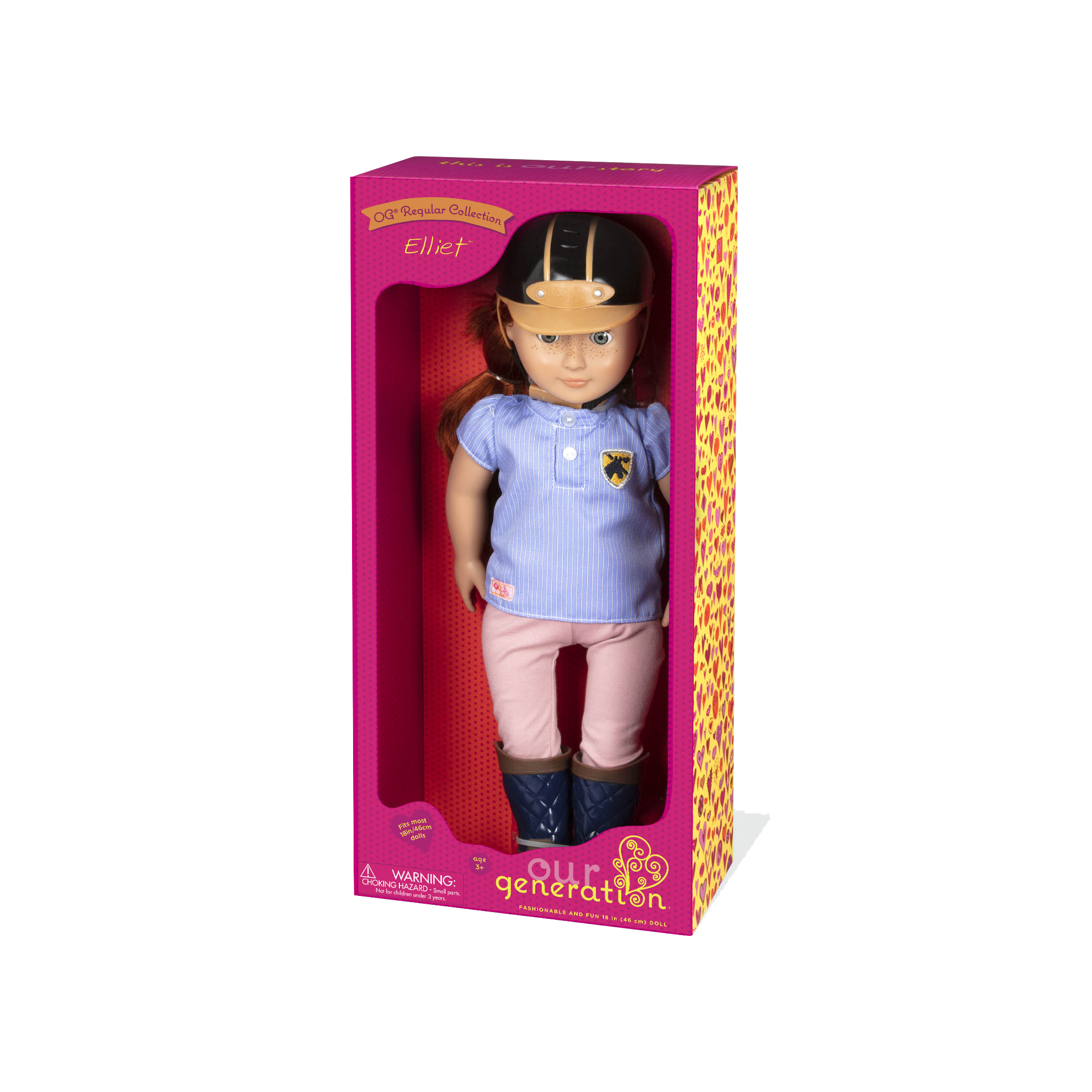 Elliet Doll 18inch Riding Doll Red Hair Blue Eyes Our Generation