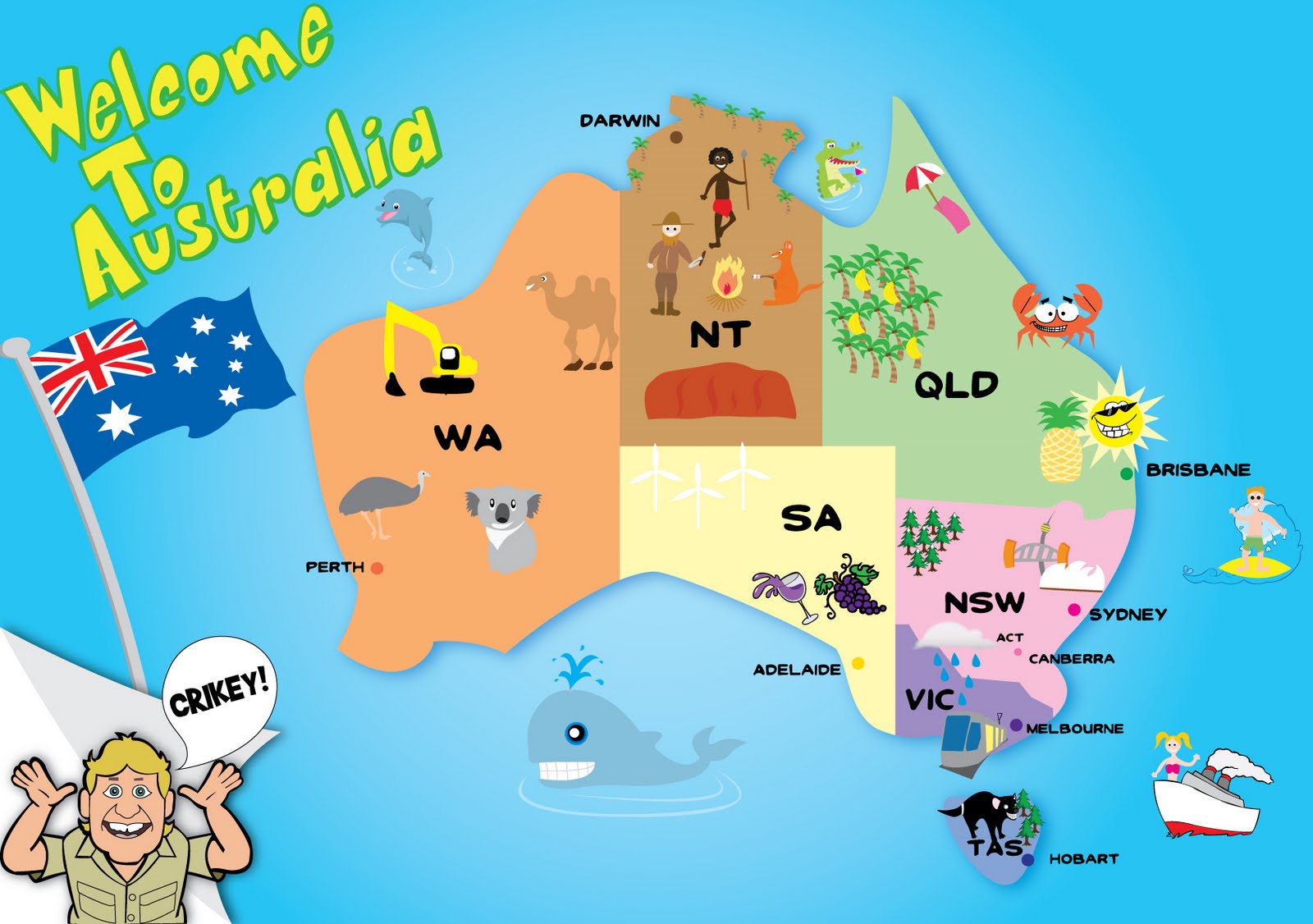 How To Draw The Map of Australia Kids Drawing Ideas