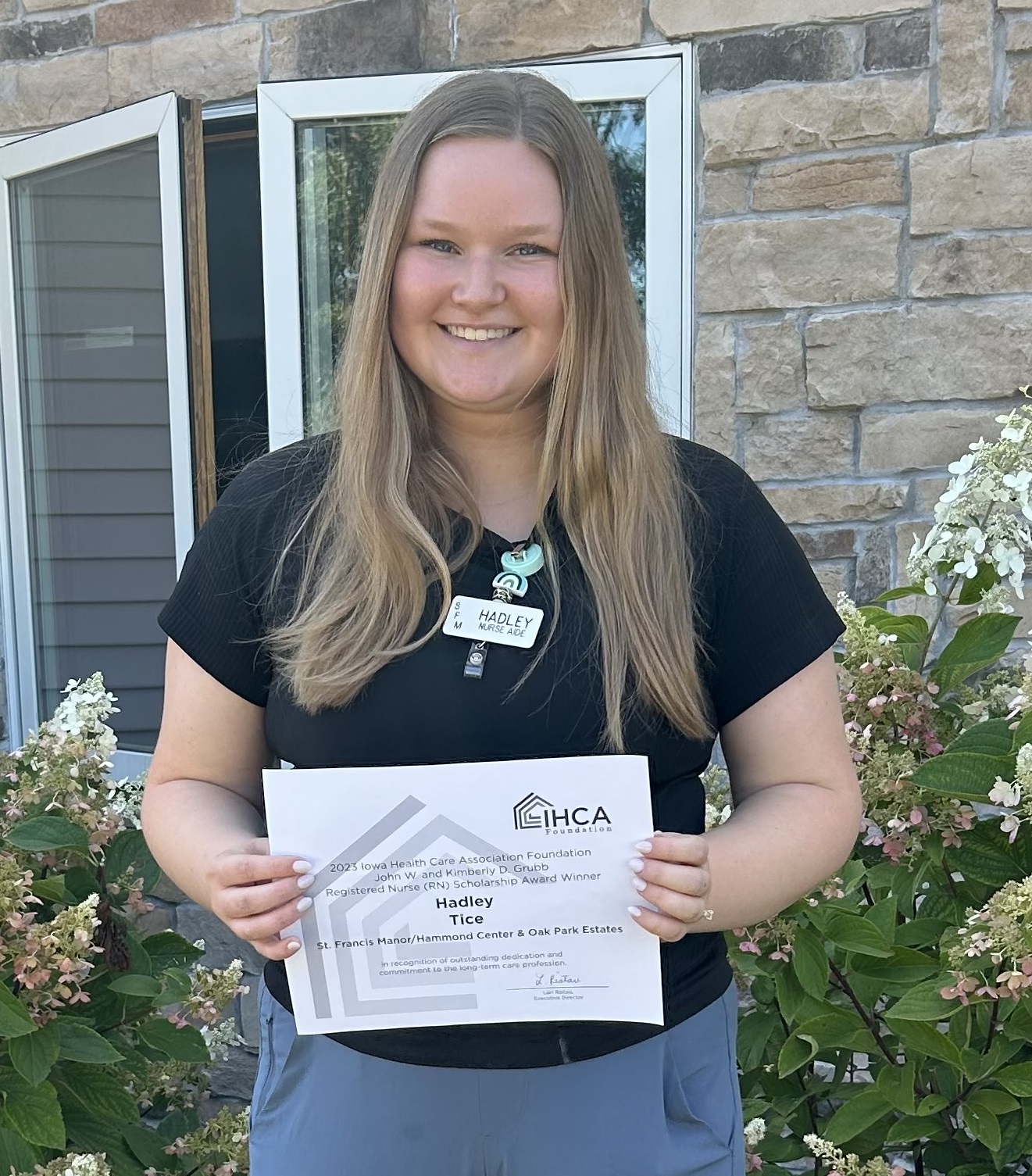 Hadley Tice of St. Francis Manor Receives Iowa Health Care Association Foundation Scholarship