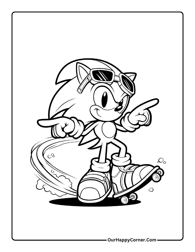 Sonic Coloring Pages Free Printables Our Happy Corner