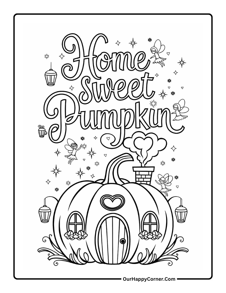 Free Pumpkin Coloring Pages for a FunFilled Fall Our Happy Corner