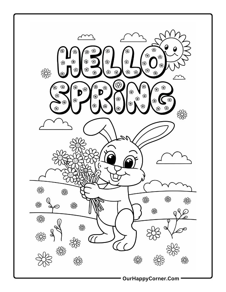 Free Printable Spring Coloring Pages For Kids Our Happy Corner
