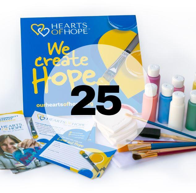 25Heart HOPE Kit with all Supplies Hearts of Hope