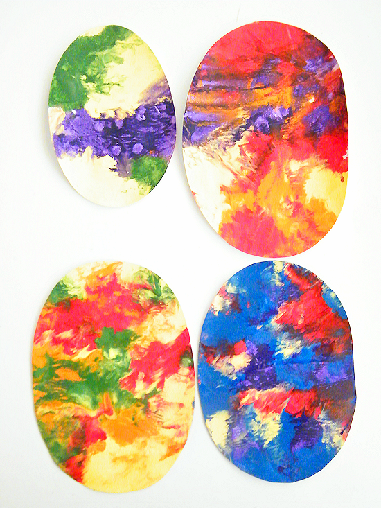 Smush Paint Paper Easter Eggs Art Process Our Kid Things