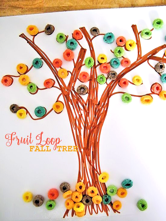 Fruit Loop Fall Tree Craft Our Kid Things